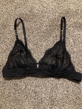Stella McCartney Black Lace Triangle Bralette